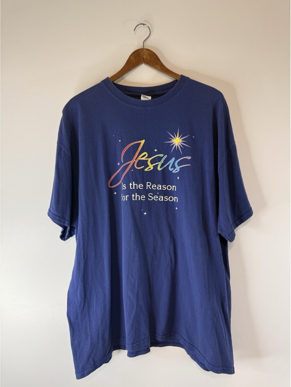 Vintage Jesus Is The Reason For The Season T Shirt Size 2XL